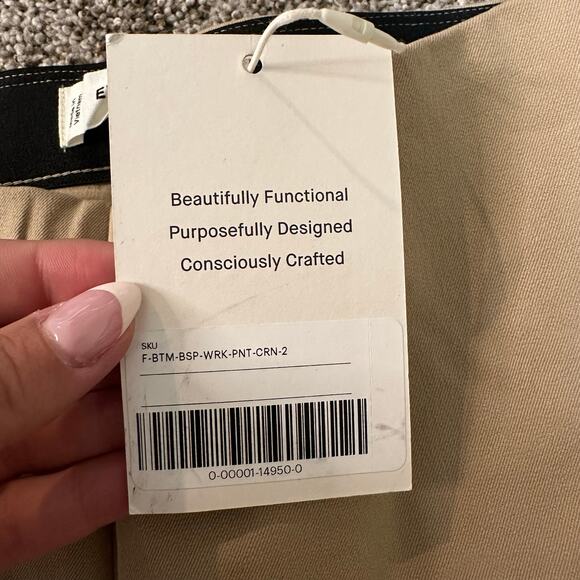 EVERLANE Women's The Bi-Stretch Work Pant Size 2 In Cornstalk - Picture 13 of 14